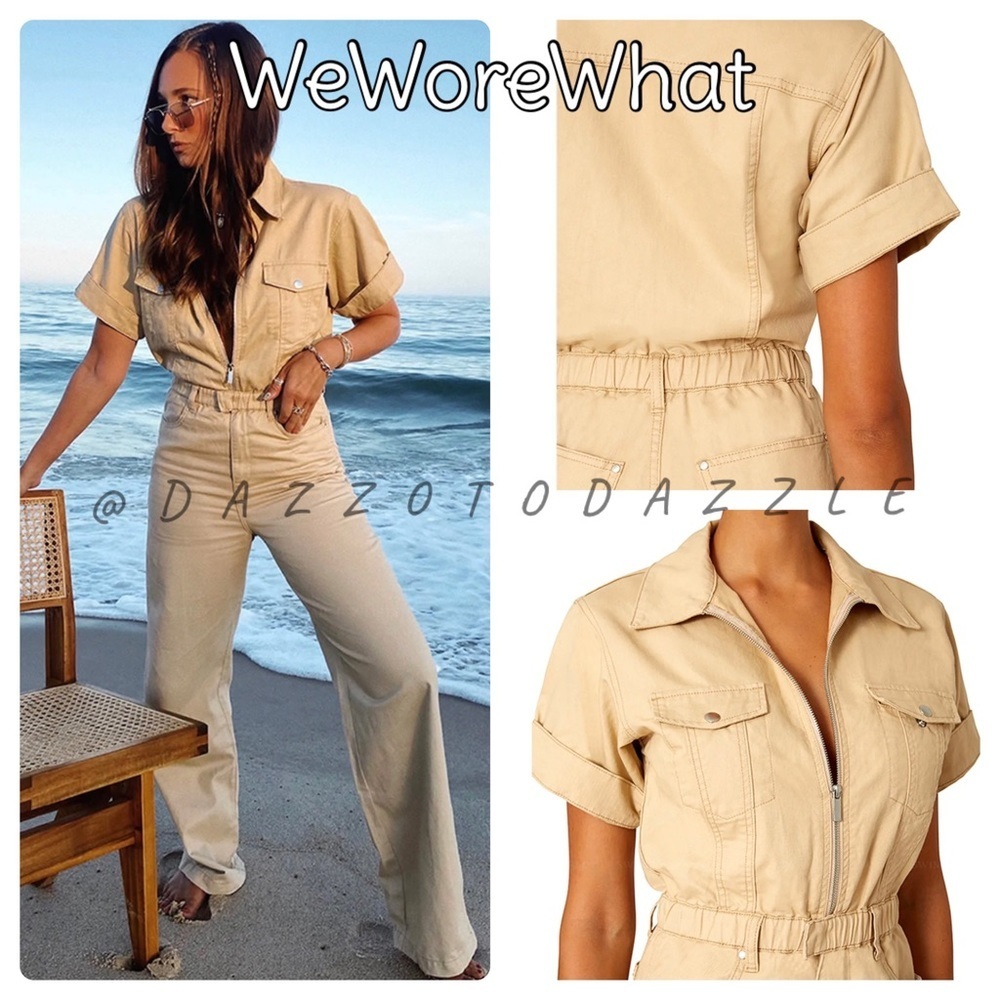 WeWoreWhat Tan Jumpsuit